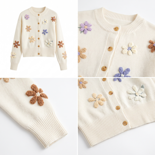 Liora Floral Embroidered Cardigan