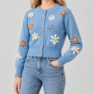 Liora Floral Embroidered Cardigan