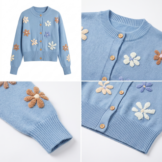 Liora Floral Embroidered Cardigan