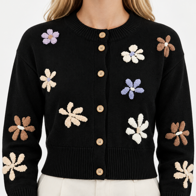 Liora Floral Embroidered Cardigan
