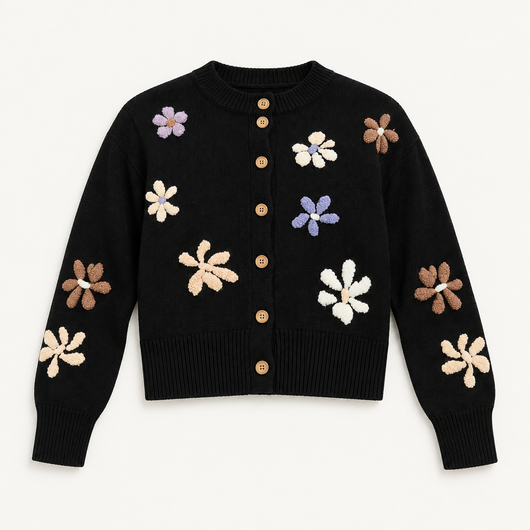 Liora Floral Embroidered Cardigan